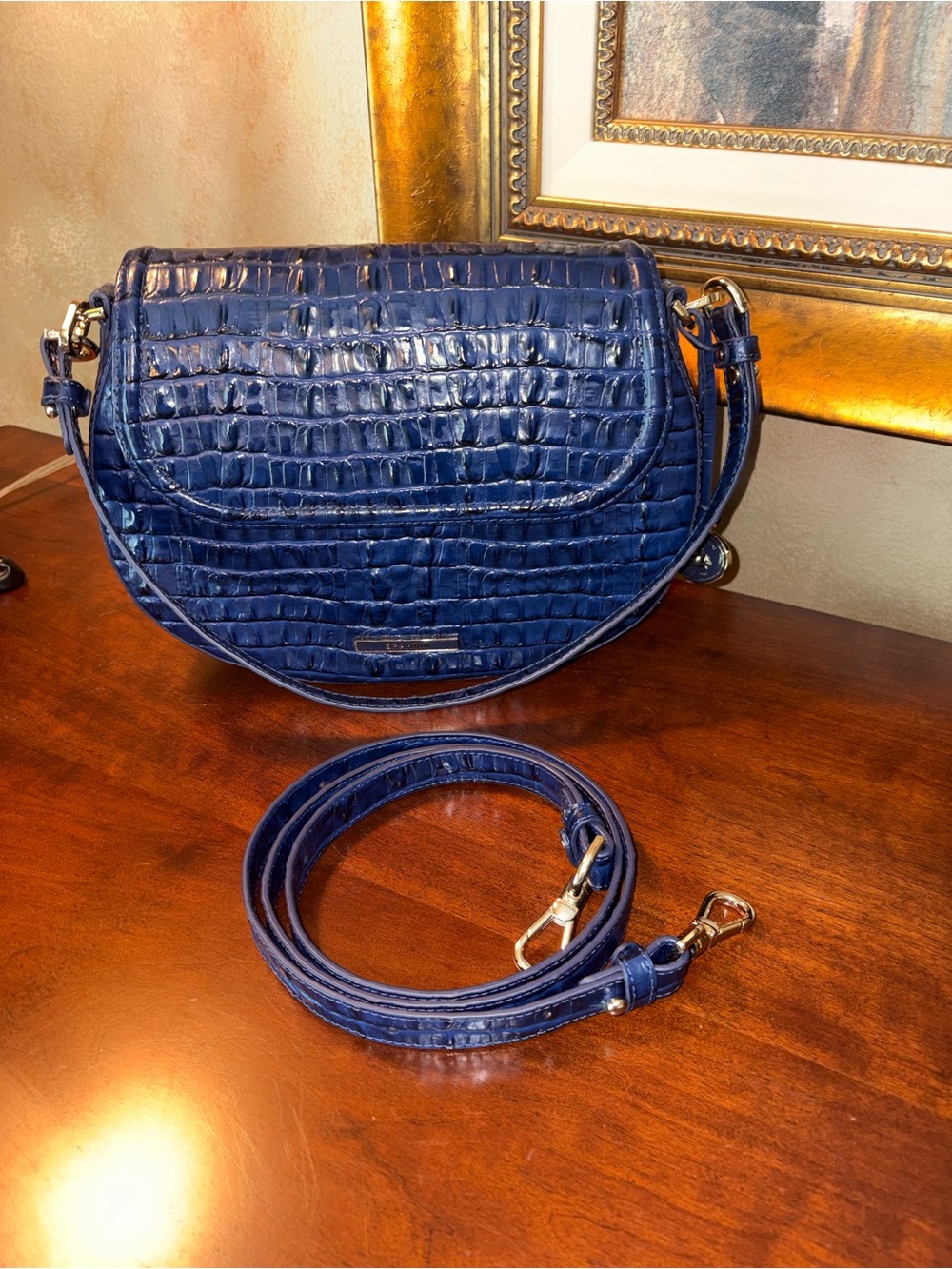 Cynthia Ink Leontyne Brahmin bag with matching clutch - Picture 3 of 9